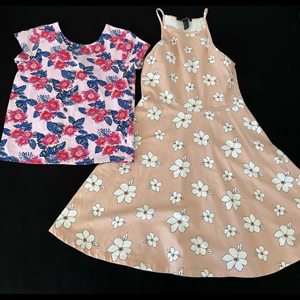 F21 Bundle Floral Cami Dress + Floral Top